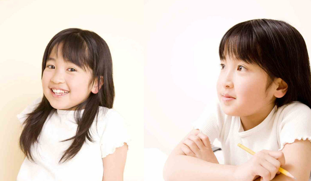 フルオーダーウィッグ子供の装着写真